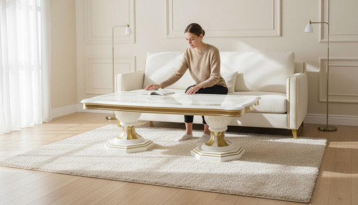 Table basse Design Italie Meubles Table Table de salon Tables 130x70cm laqué neuf
