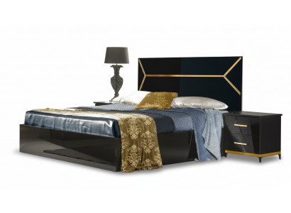 Lits de style classique en cuir double lit d'hôtel en bois moderne Chambre à coucher Meubles