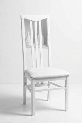 Chaise 2x Chaises de Salle à Manger Fauteuil en Bois Mobilier Design Chaise Rembourrée Fabriquée en Italie
