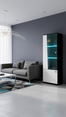 Élégante vitrine moderne pour salon vitrine de style armoire vitrine vitrine en verre pour salon nouveau