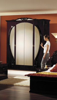 Armoire de luxe pour vêtements Designer Armoires à vêtements laquées Meubles en bois de salon neufs