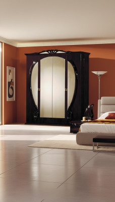 Armoire de luxe pour vêtements Designer Armoires à vêtements laquées Meubles en bois de salon neufs