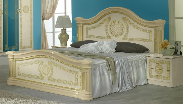 Lit double lit classique Sti Lits Rembourrage Meubles italiens en bois