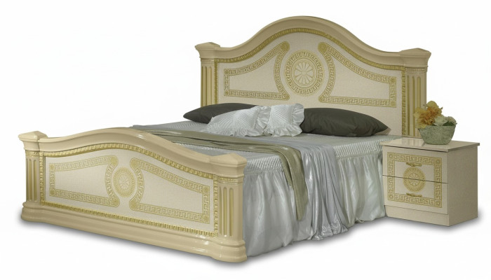 Lit double lit classique Sti Lits Rembourrage Meubles italiens en bois