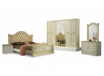 Conception Chambre 3 pièces Lit 2x Table de chevet Classique ou Lit de luxe Ensemble de meubles
