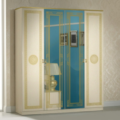 Armoire de vêtements Designer à haute brillance Armoires à vêtements Mobilier Meubles de vie Bois neuf