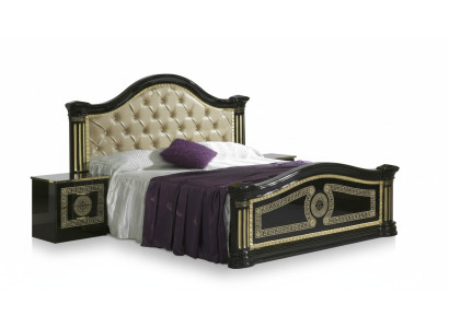Lit Chesterfield Lit en cuir Lit rembourré Chambre à coucher Lit double Lits 180x200cm