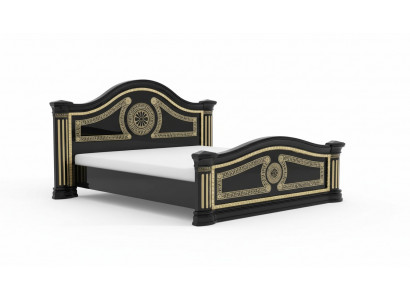 Revêtement de lit Design Luxe en bois Double Hôtel Lits Mariage Dortoir Textile Or