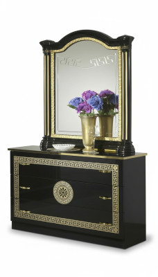 Miroir Commode Armoire Commodes Buffet Ensemble de chambre Bois Style moderne neuf