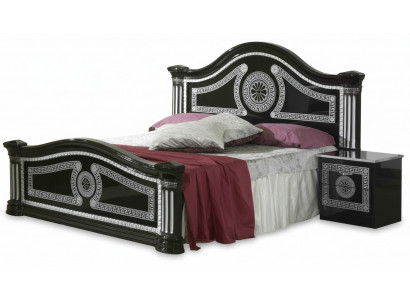 Revêtement de lit Classique Lit double 180x200cm Bois Lits d'hôtel Chambre à coucher nouveau