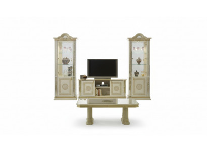 Armoire murale classique pour le salon, buffet 2x vitrine, buffet basquer.