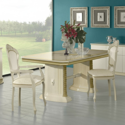 Style Table à manger Table en vrai bois Tables classiques de designer Meubles italiens