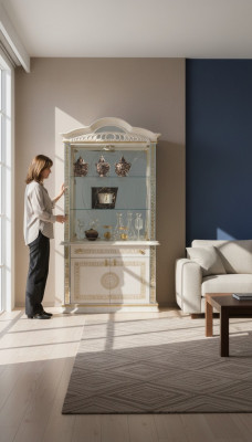 Commode Vitrine Commodes Vitrine Armoire en verre Armoires Designer Armoires