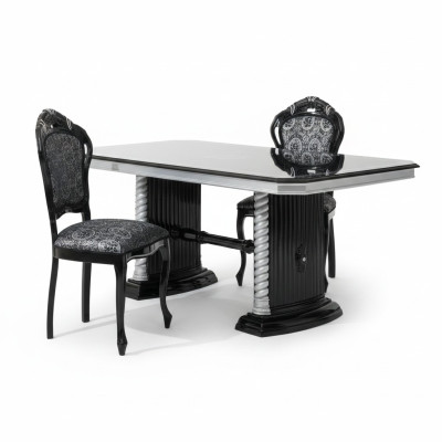 Table de salle à manger classique Salon Tables Meubles italiens Table en bois 185/230cm