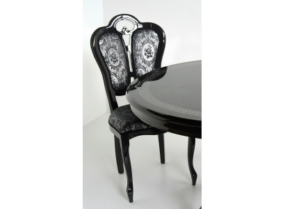 Chaise Noire Argent Design Salon Salle À Manger Bois Chaises Rembourrées Fabriquées Italie