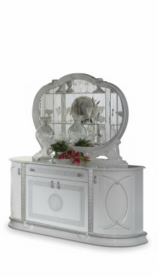 Miroir Commode Armoire Commodes Buffet Chambre à coucher Ensemble de chambre Bois Style moderne 2 pièces