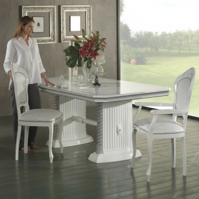 Table à manger Table Salle à manger Salon Bois Design Tables Mobilier Italien neuf
