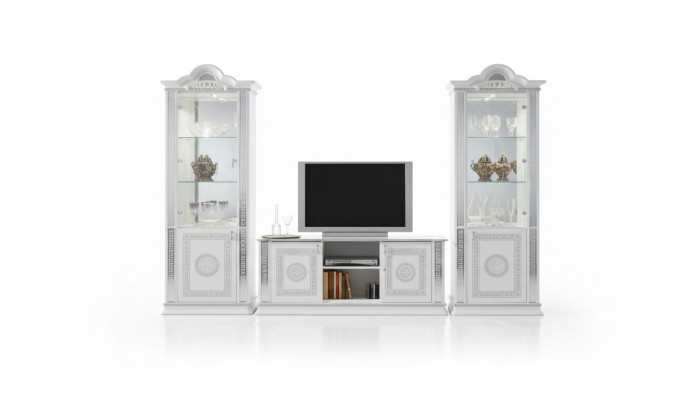 Ensemble de salon Unité murale Vitrine Commode Table Meuble TV Vitrine Ensemble complet de 3 pièces neuf