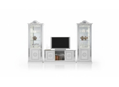 Ensemble de salon Unité murale Vitrine Commode Table Meuble TV Vitrine Ensemble complet de 3 pièces neuf