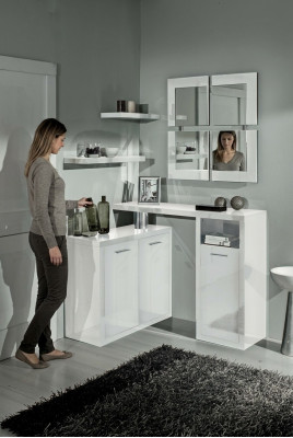 Couloir Portemanteau Console Commodes Table Entrée Consoles Tables Mur Brillant neuf