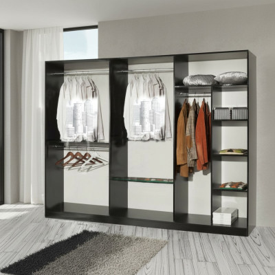 Armoire de luxe pour vêtements, designer, armoires à vêtements haute brillance, mobilier en bois vivant, nouveau.
