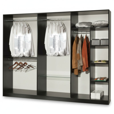 Armoire de luxe pour vêtements, designer, armoires à vêtements haute brillance, mobilier en bois vivant, nouveau.