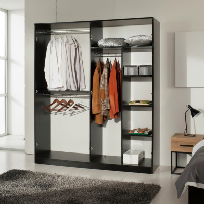 Armoire à vêtements Designer Meubles en bois brillant pour vêtements.