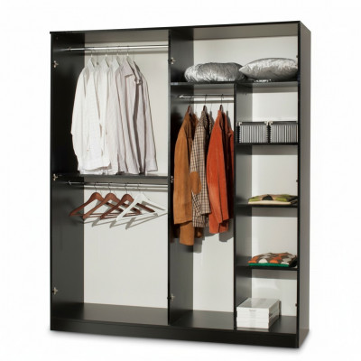 Armoire à vêtements Designer Meubles en bois brillant pour vêtements.