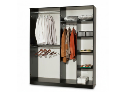 Armoire à vêtements Designer Meubles en bois brillant pour vêtements.