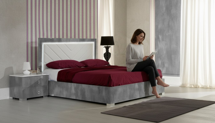 Design chambre 3 pièces. Lit 2x Table de chevet Classique r Luxe Lits Ensemble Mobilier