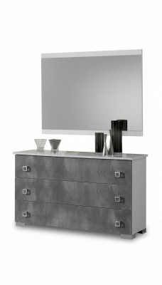 Tables consoles Table Table Side Board Chambre à coucher Bois Miroir + Commode Coffres de tiroirs