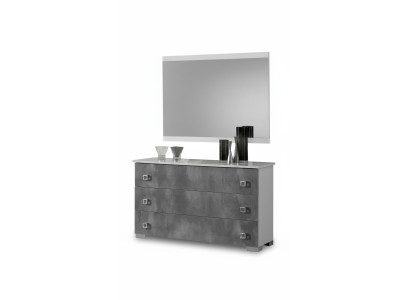 Tables consoles Table Table Side Board Chambre à coucher Bois Miroir + Commode Coffres de tiroirs