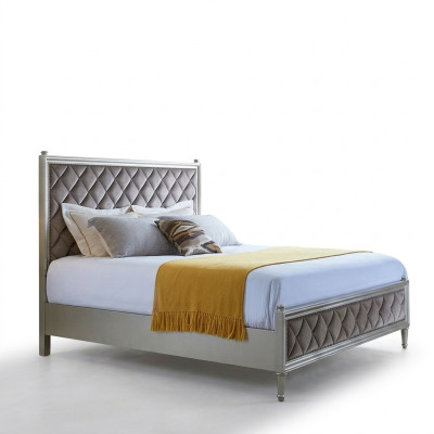 Lit de designer classique Chambre Textile En Cuir Meubles Italiens