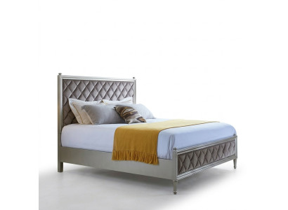 Lit de designer classique Chambre Textile En Cuir Meubles Italiens