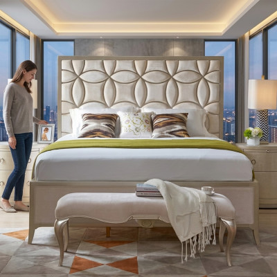 Designer Polster Doppelbett Betten Bett Schlafzimmer Ehebett Textil Leder