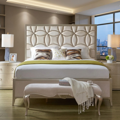 Designer Polster Doppelbett Betten Bett Schlafzimmer Ehebett Textil Leder