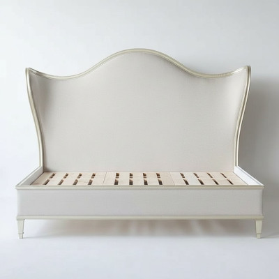 Lit de design en bois double de luxe cadre de lit de mariage moderne chambre de sommeil d'hôtel