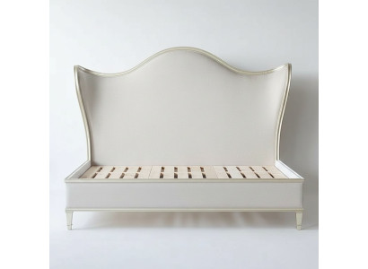 Lit de design en bois double de luxe cadre de lit de mariage moderne chambre de sommeil d'hôtel