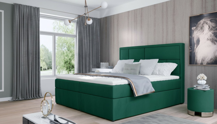 Lits de velours de luxe 180x215 Chambre classique en velours Lit italien