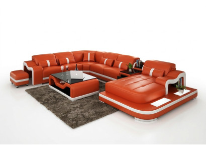 Canapé en U Canapé Suite Salon Paysage d'ameublement Canapé d'angle en cuir