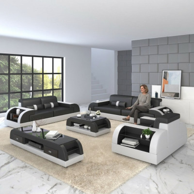 Ensemble de canapés 3 places en tissu Design Canapé Rembourrage Canapés Suite Moderne Groupe