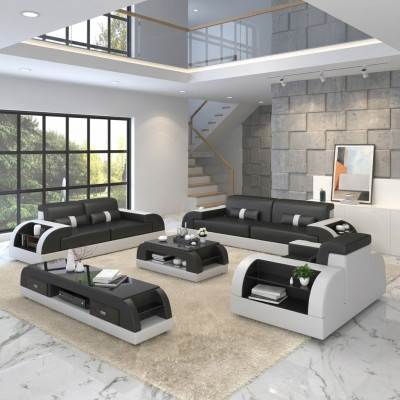 Ensemble de canapés 3 places en tissu Design Canapé Rembourrage Canapés Suite Moderne Groupe