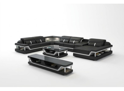 Designer Living Landschaft U-Form Couch Ecksofa Polstersuite Ecksuite
