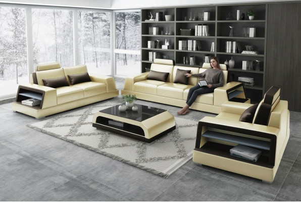 Ensemble de canapé 3+1 pièces Design Canapés Revêtement de canapés Relax Moderne