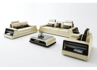 Ensemble de canapé 3+1 pièces Design Canapés Revêtement de canapés Relax Moderne