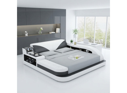 Lit multifonctionnel Lits doubles Lit moderne Cadre de lit Lits 180x200cm