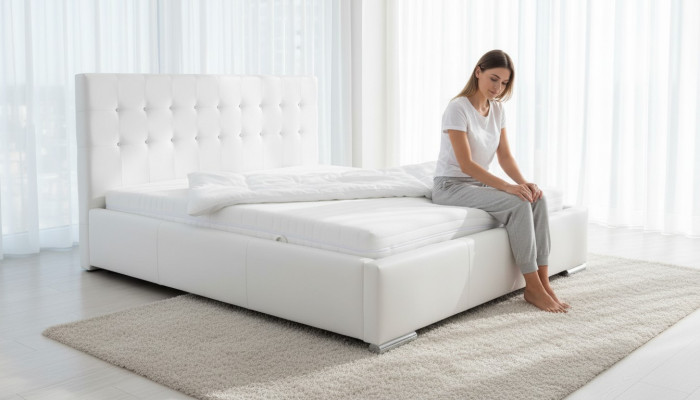 Lit de designer Chambre à coucher Lits Textile Cuir Hôtel de luxe Rembourrage de luxe