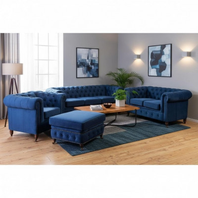 Canapé design 3 places Chesterfield Canapé Tapisserie Trois Places Textile