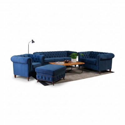 Canapé design 3 places Chesterfield Canapé Tapisserie Trois Places Textile