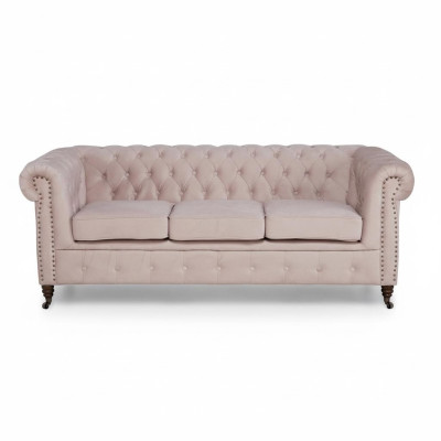 Mobilier classique Chesterfield Canapé 3 places Tissu Tissu Canapé Design noble nouveau